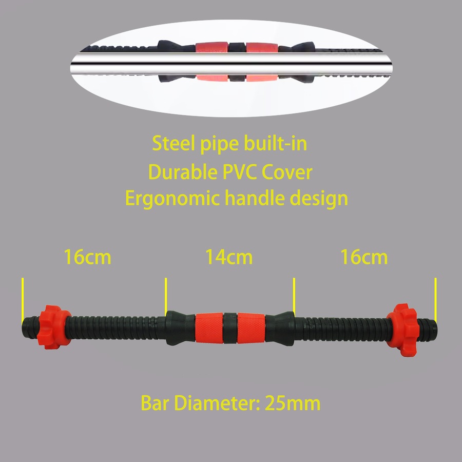 25kg Cast Iron All-in-One Multi-function Barbell Dumbbell Kettlebell Weight Set