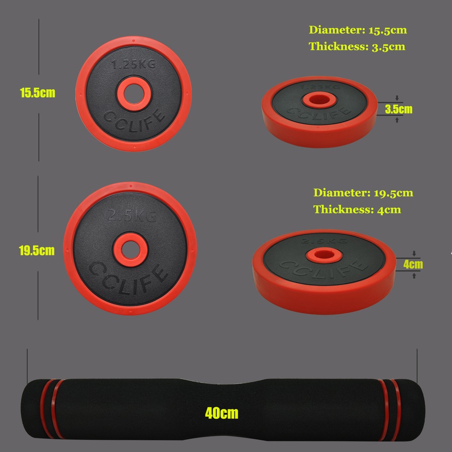 25kg Cast Iron All-in-One Multi-function Barbell Dumbbell Kettlebell Weight Set