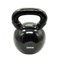 28kg Cast Iron Vinyl Kettlebell Weight - Home Gym Cross Fit Strength Training
