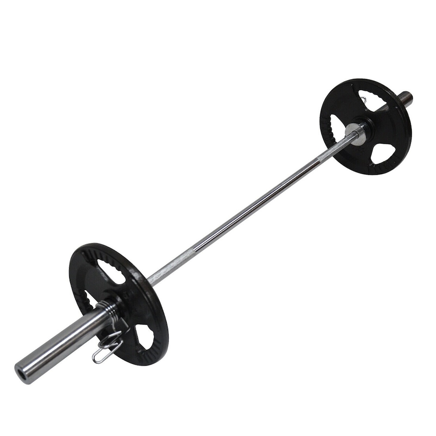 29KG Weight Set 150cm Olympic Barbell Bar 20KG Weight Plate FREE Spring Collar