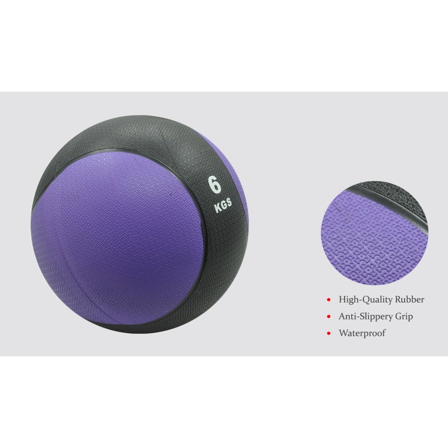 2kg+3kg+4kg+5kg+6kg Commercial Rubber Medicine Ball Set / Fitness Exercise Ball