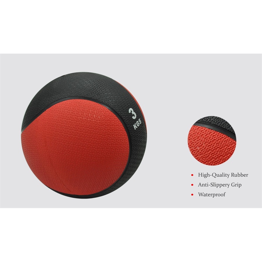 2kg+3kg+4kg+5kg Commercial Rubber Medicine Ball Set / Gym Fitness Exercise Ball