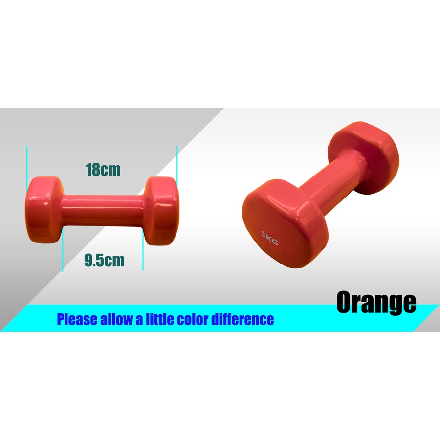 Buy 3 Pairs PVC Dumbbell Set - 1kg + 3kg + 5kg With Free Rack - Total ...