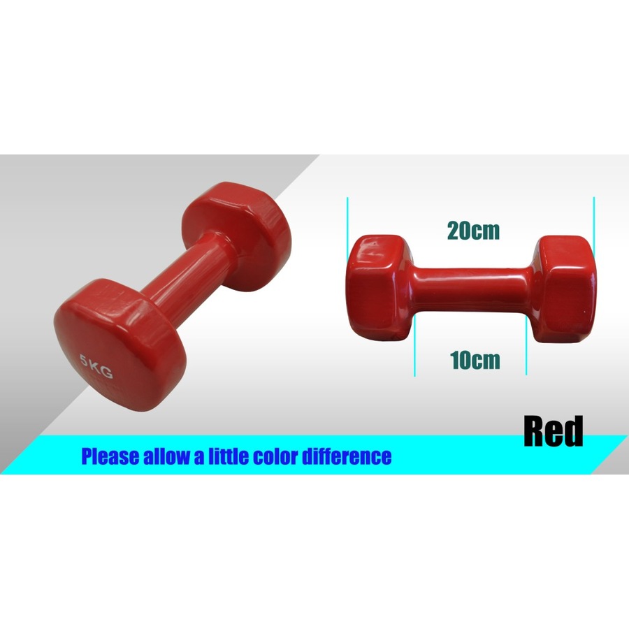 Buy 3 Pairs PVC Dumbbell Set - 1kg + 3kg + 5kg With Free Rack - Total ...