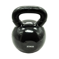 32kg Cast Iron Vinyl Kettlebell Weight - Home Gym Cross Fit Strength Training