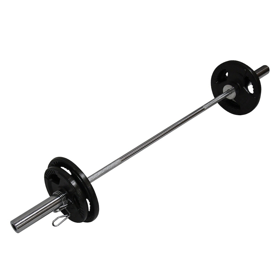 34KG Weight Set 150cm Olympic Barbell Bar 25KG Weight Plate FREE Spring Collar