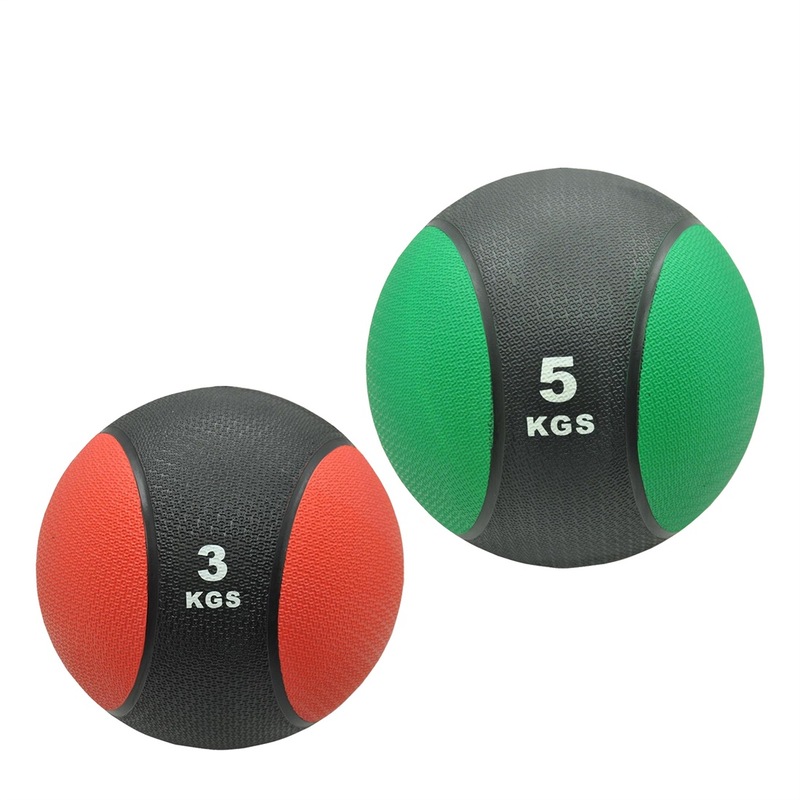 3kg + 5kg Commercial Rubber Medicine Ball / Gym Fitness Fit Exercise ...