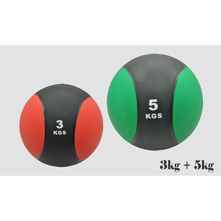 3kg + 5kg Commercial Rubber Medicine Ball / Gym Fitness Fit Exercise Ball