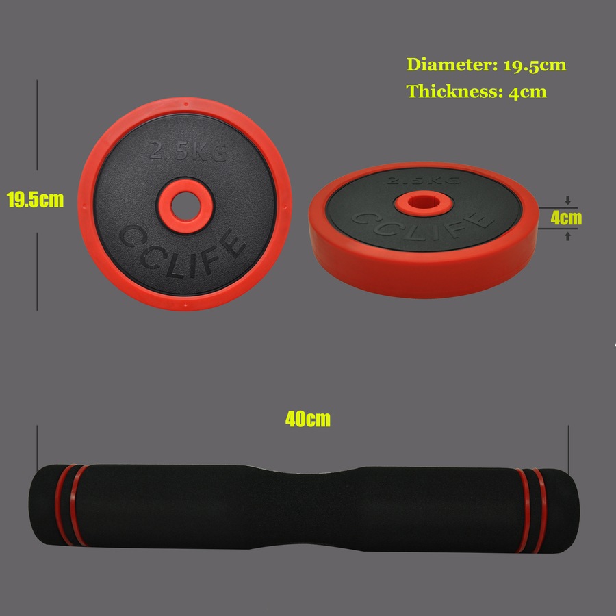 40kg Cast Iron All-in-One Multi-function Barbell Dumbbell Kettlebell Weight Set