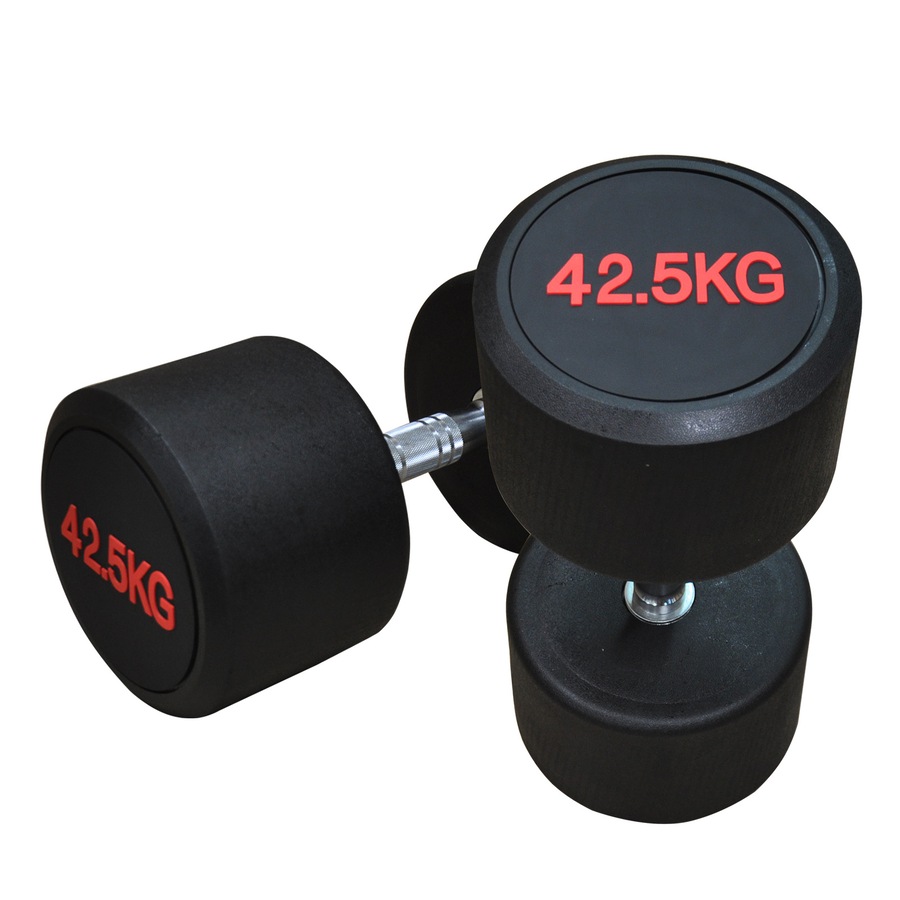 42.5kg x 2 Commercial Grade Rubber Coated Dumbbell Hand Weight Total 85kg