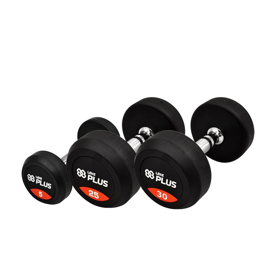 45lbs x 2 Commercial Grade Rubber Coated Cast Iron Dumbbell Hand Weight