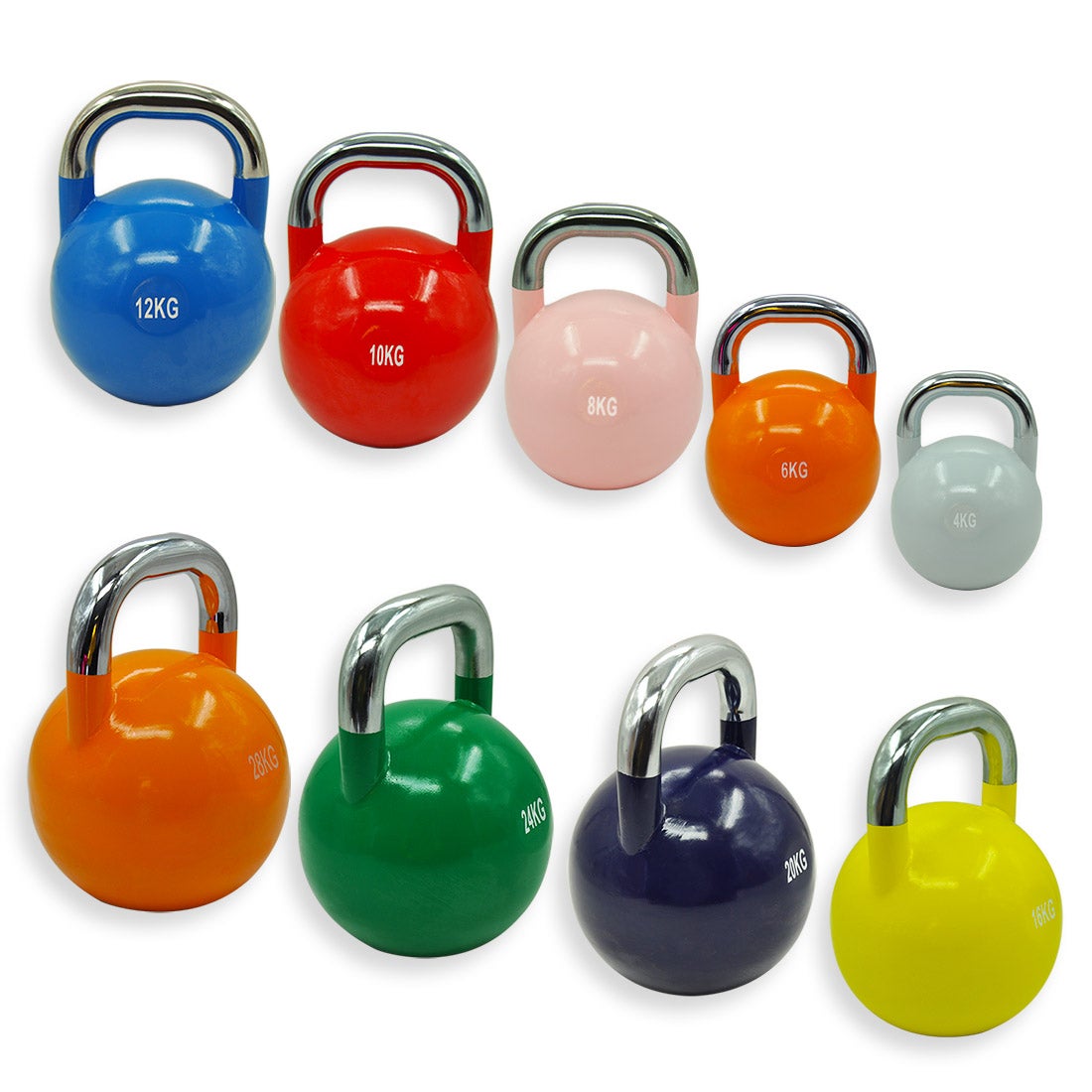 4kg - 36kg Pro Competition Grade Steel Kettlebell Weight - Gym Use - SINGLE ONE