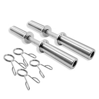 50cm Olympic Dumbell Weight Handle - 20' Dumbell Bar & 4 Free Spring Collars