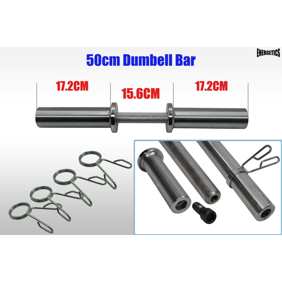 58kg Olympic Dumbell Set - Rubber Coated Iron Plate Dumbbell Weight Set