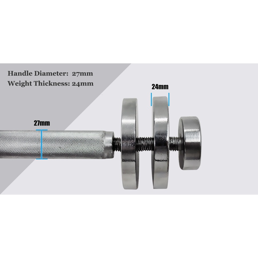 5kg x 2 Adjustable Dumbbell Gym Fitness Exercise Equipment Weight - Total 10kg