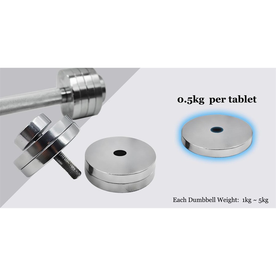 5kg x 2 Adjustable Dumbbell Gym Fitness Exercise Equipment Weight - Total 10kg