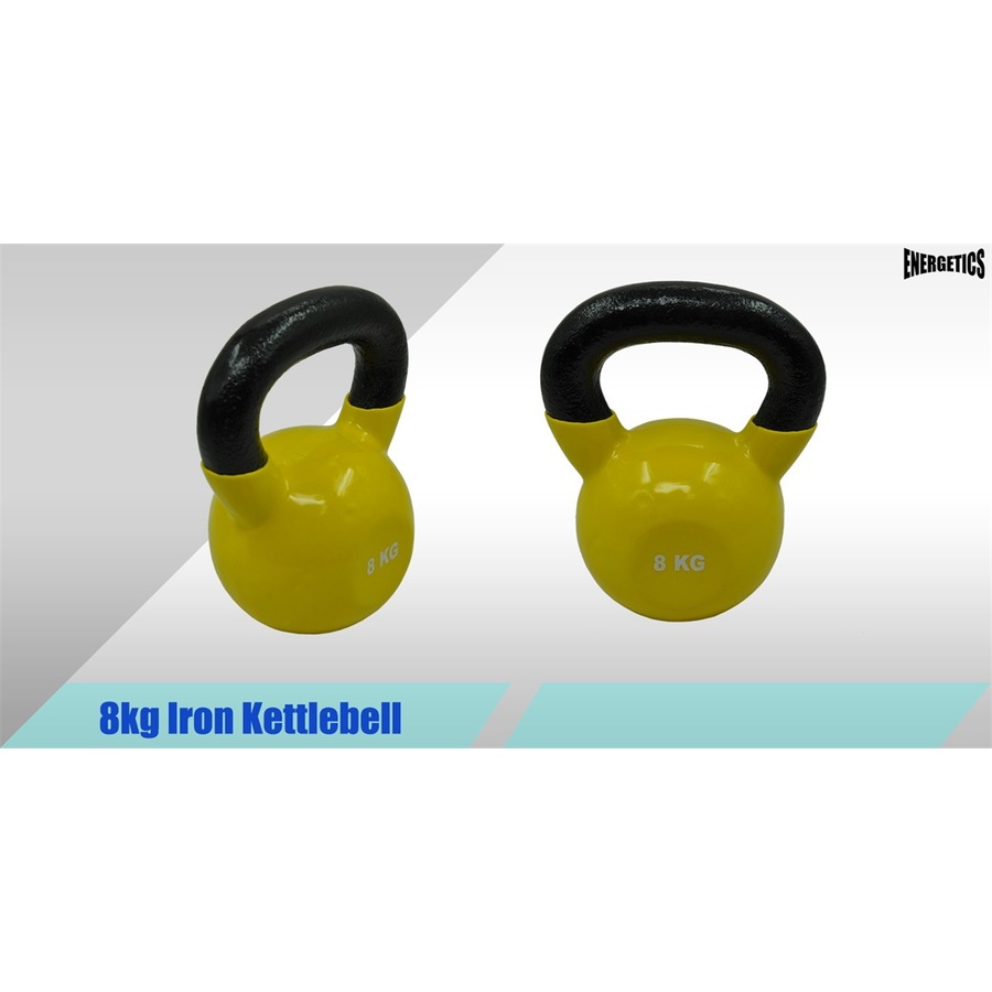 8kg + 12kg - Total 20kg Iron Vinyl Kettlebell Weight Home Strength Training