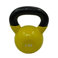 8Kg Iron Vinyl Kettlebell Weight - Gym Use Russian Cross Fit Strength Training