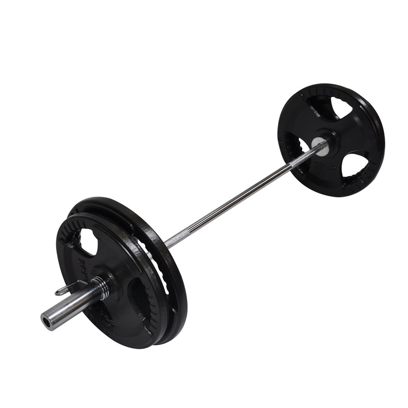99KG Weight Set 150cm Olympic Barbell Bar 90KG Weight Plate FREE Spring