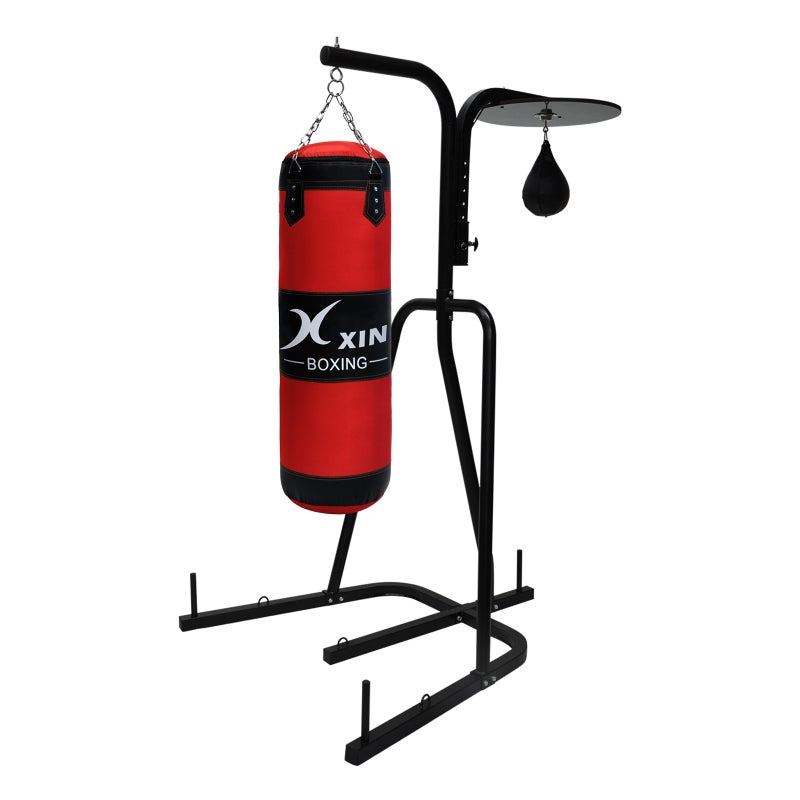 Buy 2 Way Boxing Bag Stand Black Rack - 20kg Fully Staffed Punching Bag ...