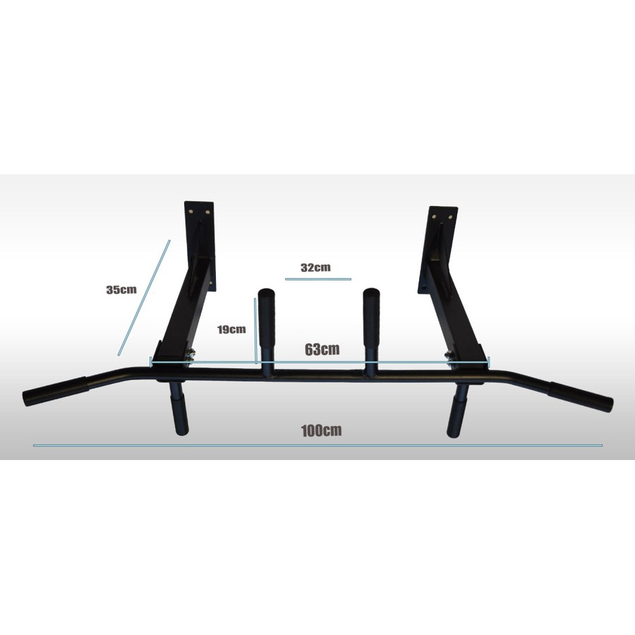 Ceiling Joist Mounted Pull-Up Bar - Multi-Grips Chin up Bar - Home Gym Training