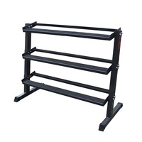 Heavy Duty (37kg) 3 Tier HEX Dumbbell Weight Rack - Home Gym Weight Storage