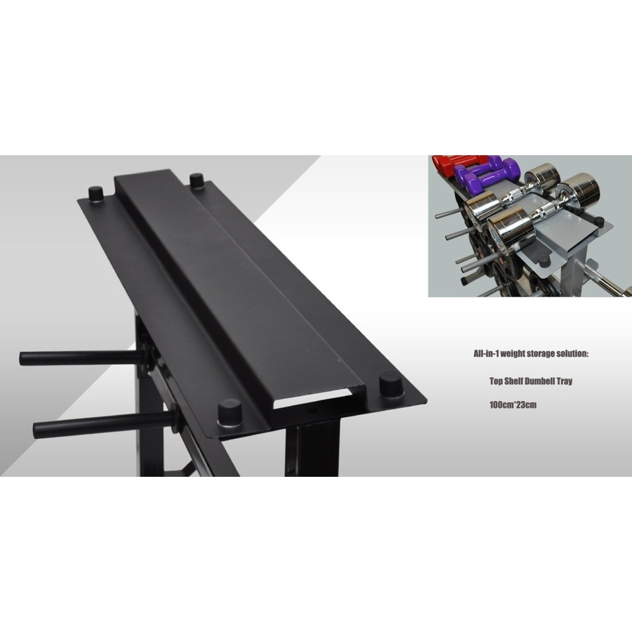 Home Gym - Weight Plate - Barbell Bar - Dumbell Weight Storage Rack - 300kg+