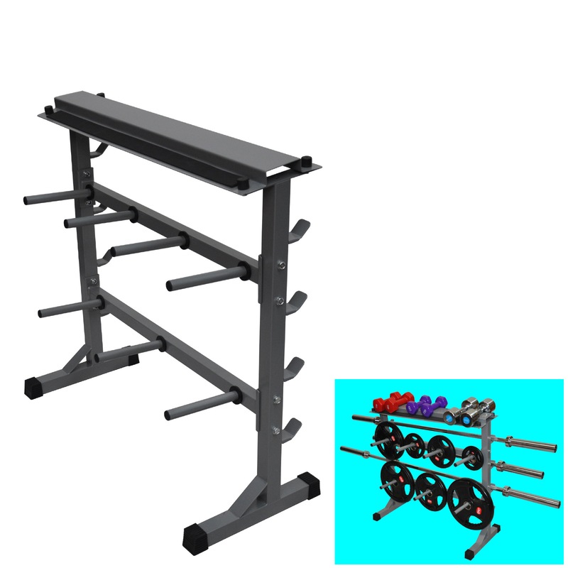 Home Gym Weight Plate Barbell Bar Dumbell Weight Storage Rack