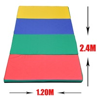 Large 240cm x 120cm x 5cm Gymnastics Folding Gym Exercise Yoga Mat - Red/Black