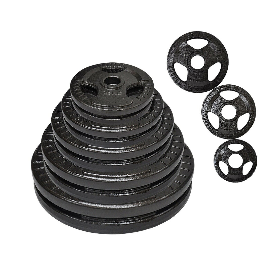 Olympic Cast Iron Hammertone Weight Plate - 1.25kg - 25kg Weight Set Home Gym