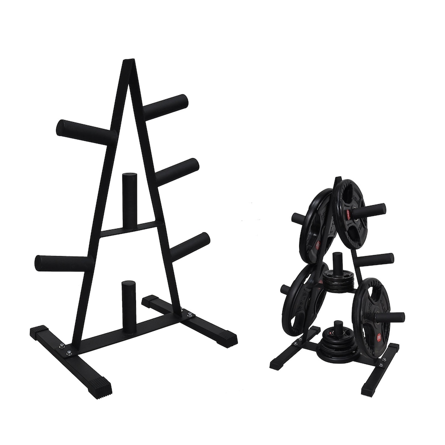 Olympic Weight Plate Storage Rack - Home Gym Weight Plate Tree - Store 250kg+