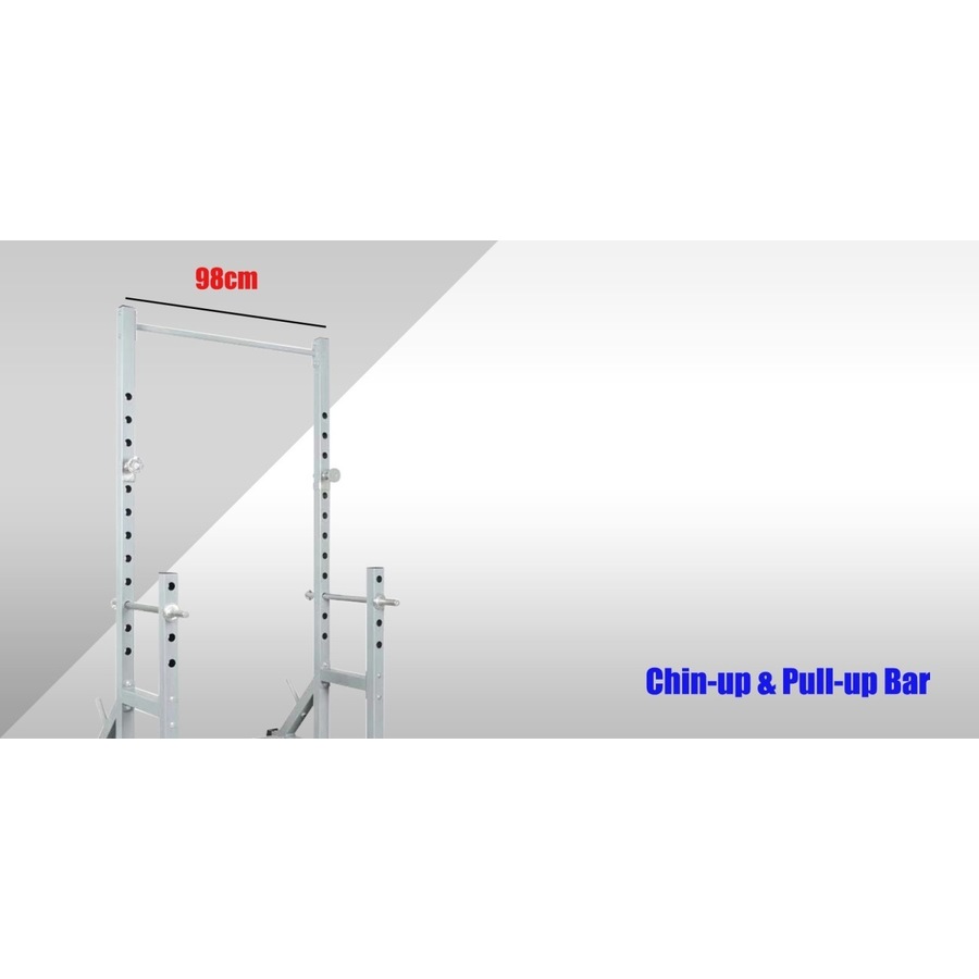 Power Cage - Power Rack - Squat Rack - Bench Press Chin Up + Adjust Weight Bench