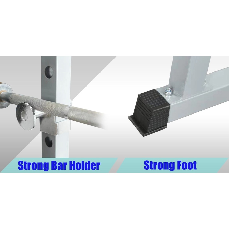 Power Cage - Power Rack - Squat Rack - Bench Press Chin Up + Adjust Weight Bench