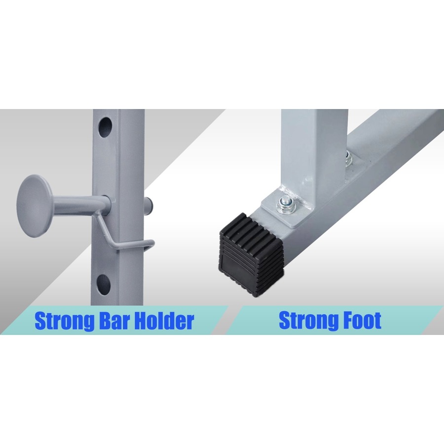 Power Cage - Power Rack - Squat Rack - Weights Bench Press + Flat Weight Bench