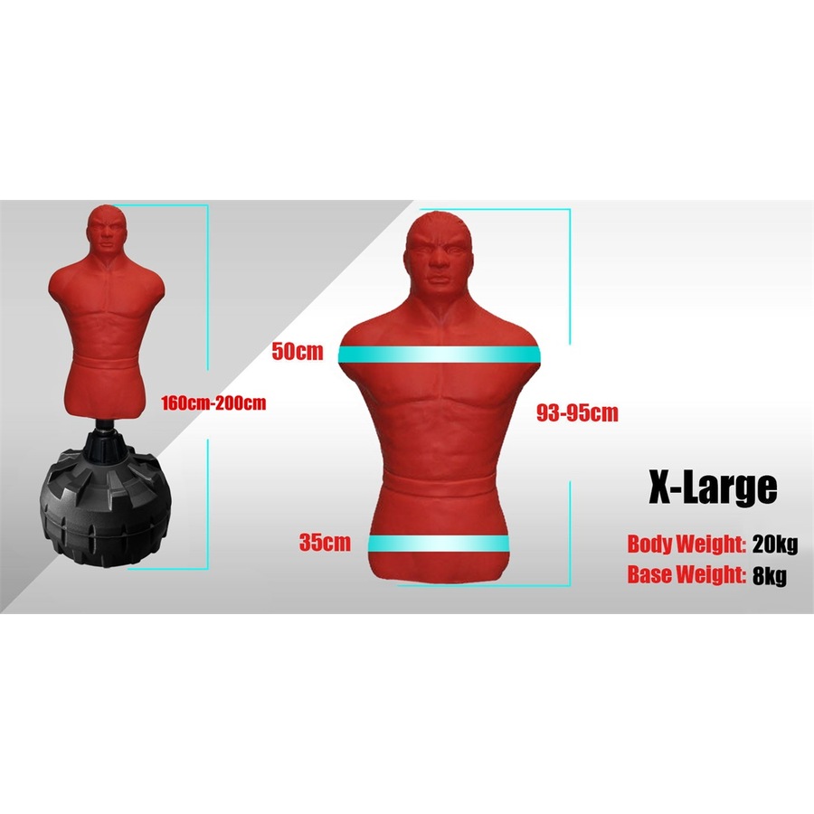 Hi Tech Silicone Free Standing Human Bob Boxing Punching Dummy Bag& X-large Red