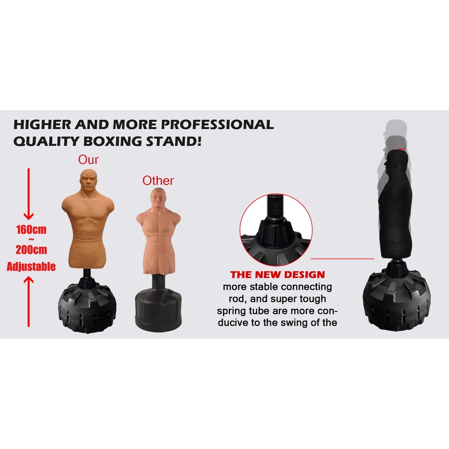 Hi Tech Silicone Free Standing Human Bob Boxing Punching Dummy Bag& X-large Red
