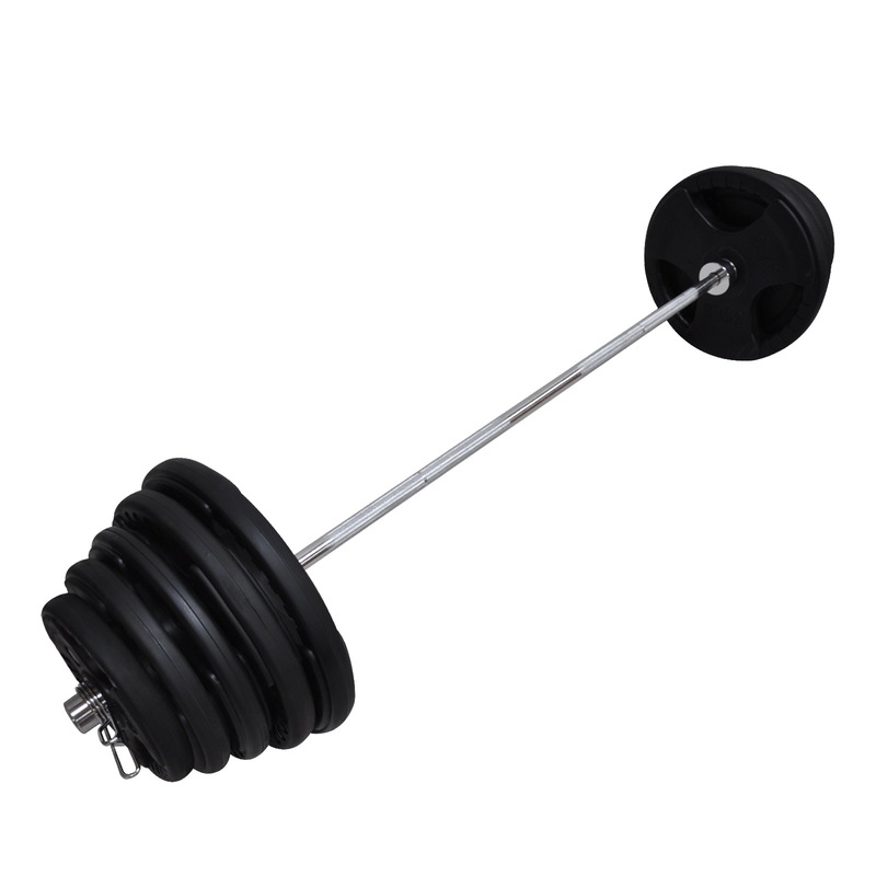 Buy Total 167kg 180cm Olympic Barbell Weight Set Rubber Coated