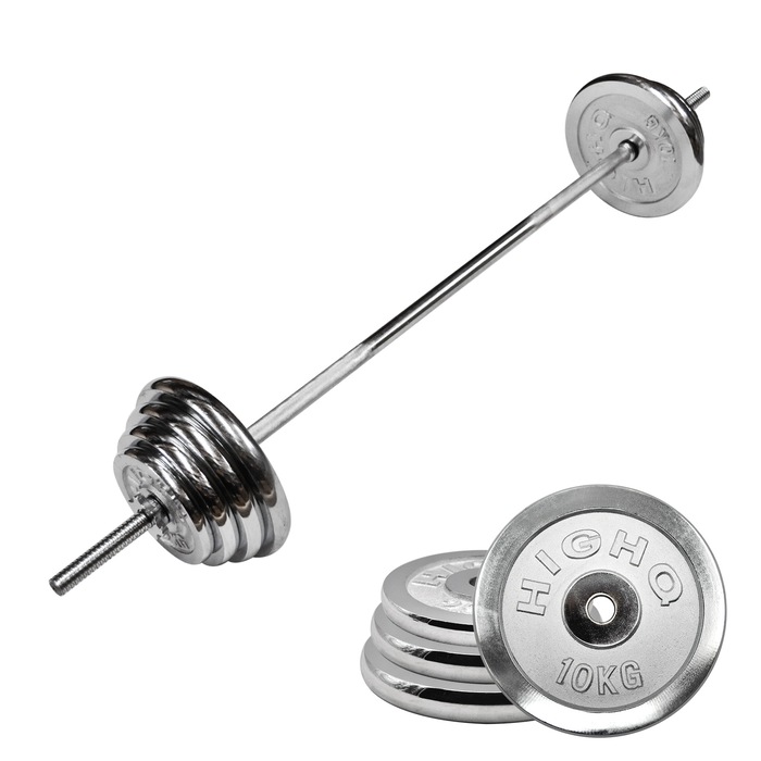 vidaXL Barbell + 2 Dumbbell Set 60.5kg Home Gym sports Exercise