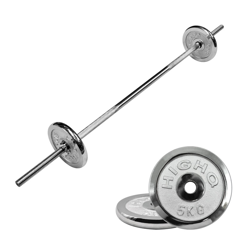 Buy Total 18kg Barbell Weight Set 180cm Barbell Bar + 5kg x 2