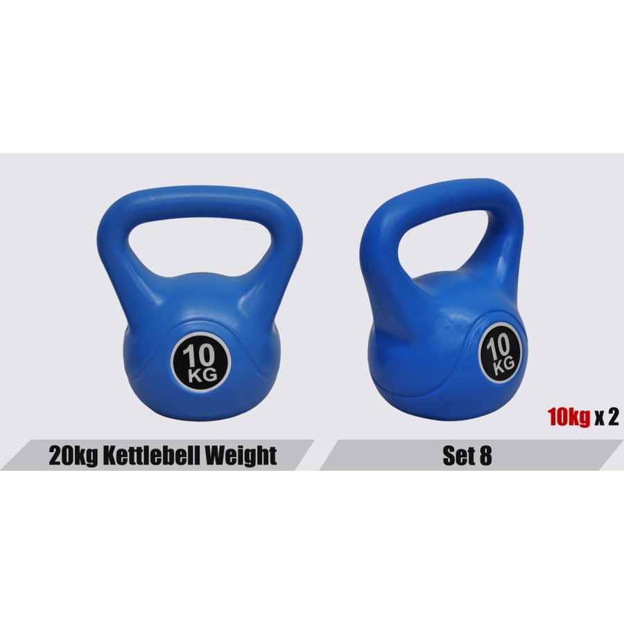 10kg + 10kg - Total 20kg Kettlebell Weight - Home Gym Kettle Bell Training