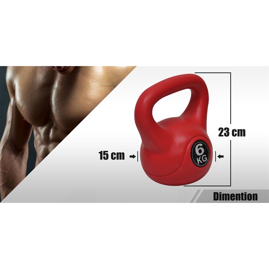 4+4+6+6kg - Total 20kg Kettlebell Weight Set - Home Gym Training Kettle Bell