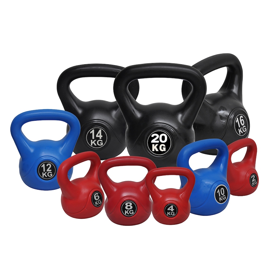 Total 24kg Kettlebell Weight Set - 4+8+12kg - Home Gym Training Kettle Bell Exercise