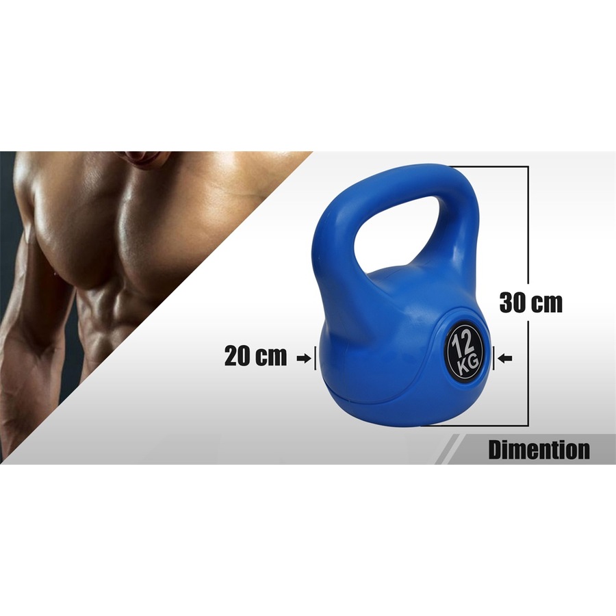 Total 24kg Kettlebell Weight Set - 6kg x 2 + 12kg - Home Gym Training Kettle Bell Exercise