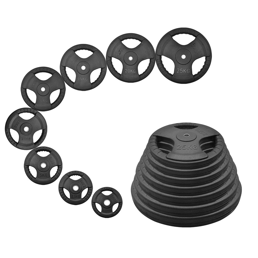 Total 40kg Set8 Standard 26.5MM Rubber Coated Weight Plate Set - Commercial Grade