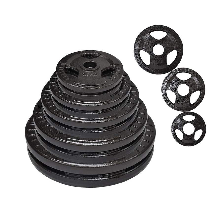Total 50kg Set4 Olympic Cast Iron Weight Plate Set - Energetics Home Gym