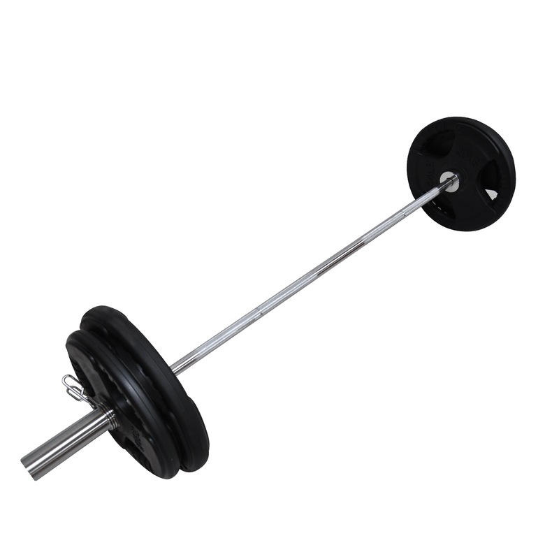 Buy Total 82kg - 180cm Olympic Barbell Weight Set - Rubber Coated ...