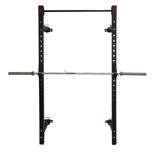 Wall Mounted Foldable Power Rack - Power Cage / Weight Bench Press - Squat Cage