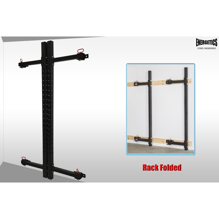 Wall Mounted Foldable Power Rack - Power Cage / Weight Bench Press - Squat Cage