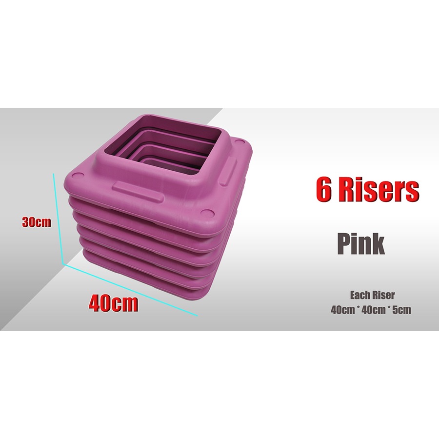 Aerobic Step - 110cm*40cm Cardio Exercise Stepper - 6 x Riser Block + 1 Green Stepper - Home Gyms and Fitness Training