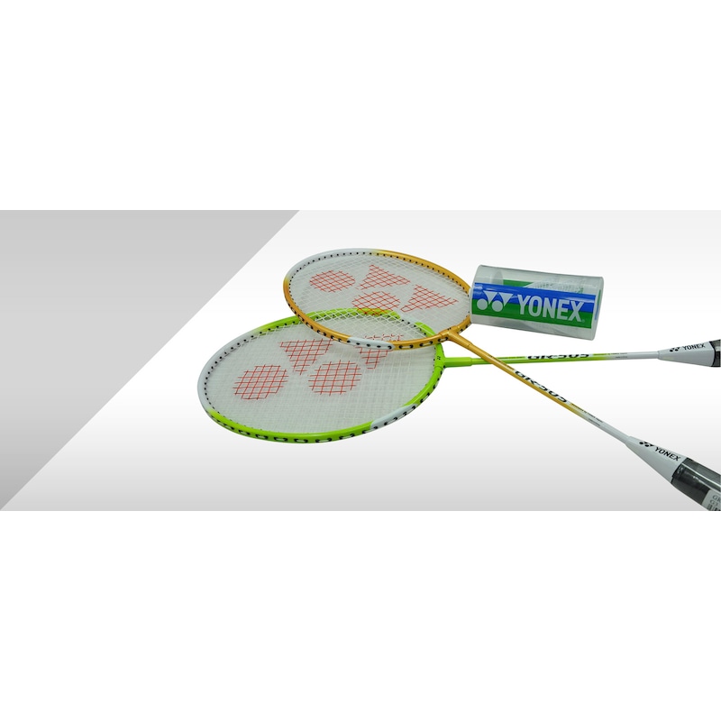Buy Yonex Badminton Racquet - 2 Player Set - Racket / Shuttlecocks Set ...